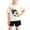 Black, variant on Kids Tracksuit Girls Boys 2 Piece Outfits Short Sleeve Crew Neck Shirts Tops Wide Leg Shorts Pockets Color Blocked Co Ord Set Summer Casual Comfy Loungewear Sports Black 18-24 Months
