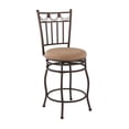 thumbnail image 1 of Linon Tabouret de Comptoir Pivotant en Métal Swag 24" Marron, 1 of 12