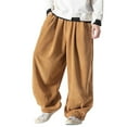 thumbnail image 2 of Mens Sweatpants,Men's Vintage Corduroy Harlan Casual Loose Long Floor Length Trousers,Cargo Pants for Men,Size:XXL, 2 of 6