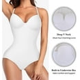 thumbnail image 4 of MANIFIQUE Women's Shapewear Tummy Control Bodysuit, Built-In Underwire Bra, Ultra Light Body Briefer Fajas Shapewear, 4 of 5