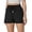 Black, variant on Casual Legging Shorts Women Elastic Training Pockets Drawstring Compression Shorts for Women,White,L