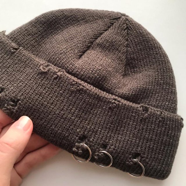 [ 1pc Soft Hip-hop Style Daily Wear Slouchy Skull Caps Beanie Ha con junta tórica XianweiShao 8390613925794