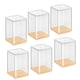 thumbnail image 3 of Organizador de almacenamiento apilable de decoración multiusos con 6 vitrinas transparentes Amarillo, 3 of 7