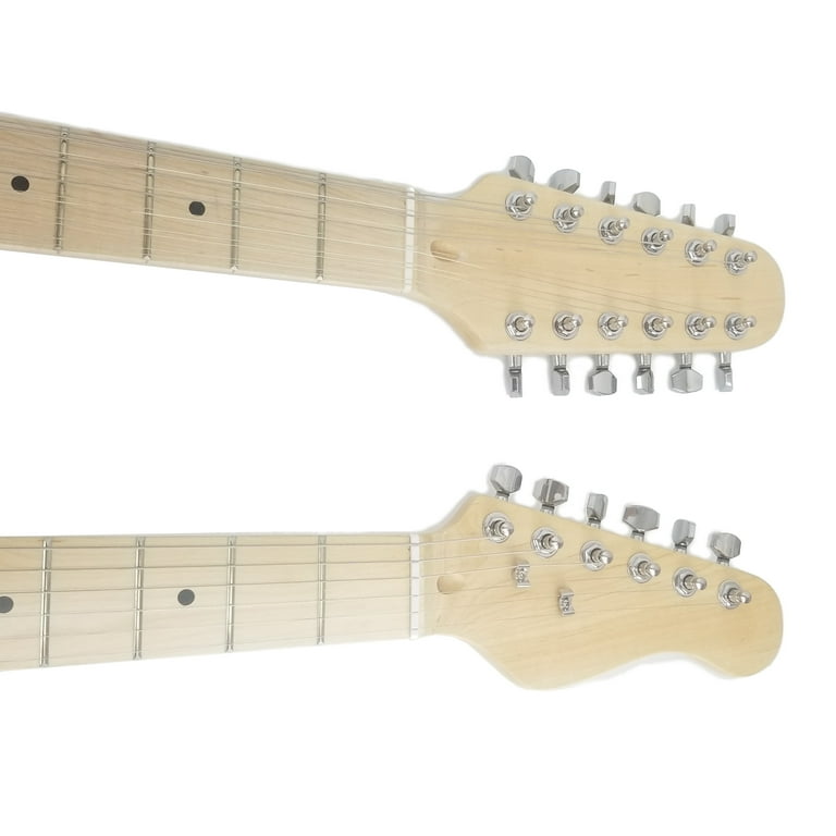 Double Neck Electric Guitar 12 String 6 String Color Sunburst