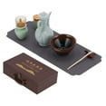 thumbnail image 2 of Tea Ceremony Kit, Natural  Matcha Set Perfect With  Ceramic And Bamboo Material For Home Fure Glaze Style, 2 of 8