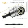 thumbnail image 6 of Flexible Drill Extension Hex Shank Drill Nut Driver Bit Set Bendable Drill Bit Extension+Universal Socket Adapter+Screwdriver Bi, 6 of 9