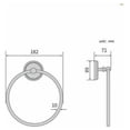 thumbnail image 5 of Towel Ring for Versatile Spaces, Brushed Brass with 180 Degrees Rotating Feature, 5 of 5