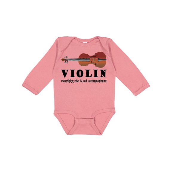 Inktastic Violin Humor Music Boys or Girls Long Sleeve Baby Bodysuit