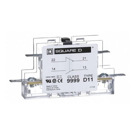 Square D Auxiliary Contact,1NO,1NC 9999D11