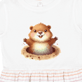 thumbnail image 4 of Inktastic Happy Groundhog Girls Toddler Dress, 4 of 5