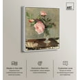 thumbnail image 2 of Berthe Morisot - Peonies Canvas Vintage Farmhouse Wall Art by Art Remedy, White Frame, 36" x 45", 2 of 7