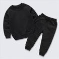 thumbnail image 4 of HCNTES Baby Boy Clothes Winter Toddler Boys Clothes Fall Winter Outfit Sets, Kids Outfits Sets Long Sleeved Crew Neck Solid Elastic Waist 0 6 12 18 24 Months 2T 3T 2 Pcs Pants, 4 of 6