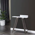thumbnail image 6 of Benjara Baki 38" Modern Wood Side Console Table- Corner Compartment- White, 6 of 6