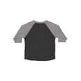 thumbnail image 2 of Rabbit Skins Toddler Fine Jersey Raglan 3/4 Sleeve Baseball Tee, Vintage Smoke/Granite Heather, 3T, 2 of 2
