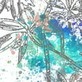 thumbnail image 2 of Franklin 12x12 Black Ornate Wood Framed with Double Matting Museum Art Print Titled - Tree Splatter Blue II, 2 of 4