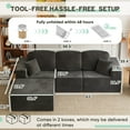 thumbnail image 6 of Homall L-shaped Multi-person Boneless Sectional Couches and Sofas Modular Sectional No Assembly Required Living Room Sofa Furniture Sets, 6 of 9