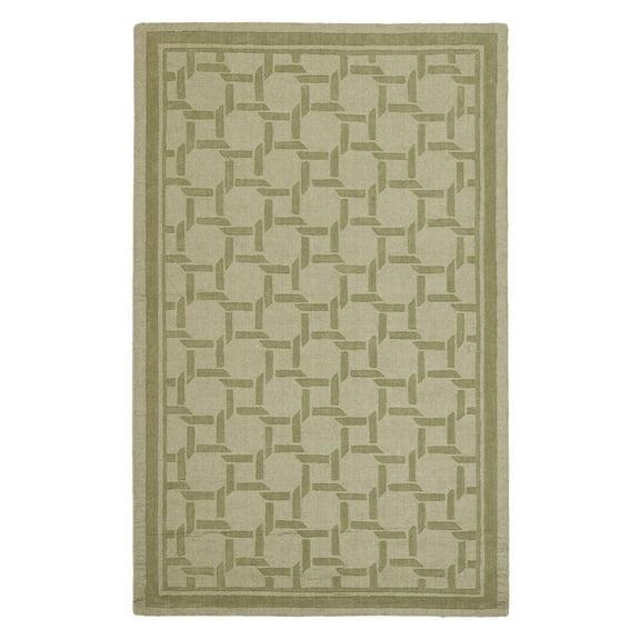 SAFAVIEH Martha Stewart Resort Weave Geometric Wool Area Rug, Pumpkin Seed, 4' x 6'