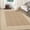 Khaki, variant on Area Rug 10x13 Modern Bordered Large Living Room Area Rug Washable Bedroom Throw Carpet with Rubber Backing Low Pile Stain Resistant Contemporary Rug for Dining Room Home Office, Grey
