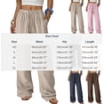 thumbnail image 3 of Taylonsss Women's Wide Leg Beach Pants Elastic Waist Lightweight Casual Flowy Palazzo Lounge Trousers with Pockets, 3 of 9