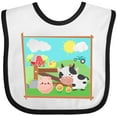thumbnail image 3 of Inktastic Farm Animals with Cow, Chick and Pig Boys or Girls Baby Bib, 3 of 4