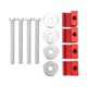 thumbnail image 1 of Kit de montaje de 4 ganchos en J para caja de herramientas de camioneta, de aluminio y acero inoxidable, universales, color rojo, 1 of 14