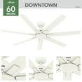 thumbnail image 5 of Hunter - Downtown Indoor/Outdoor Ceiling Fan, Wall Control, 60-inch, Matte White, Industrial-style, 6-speed, Energy Star, 53436, for porches, patios, sunrooms, bathrooms, 5 of 16