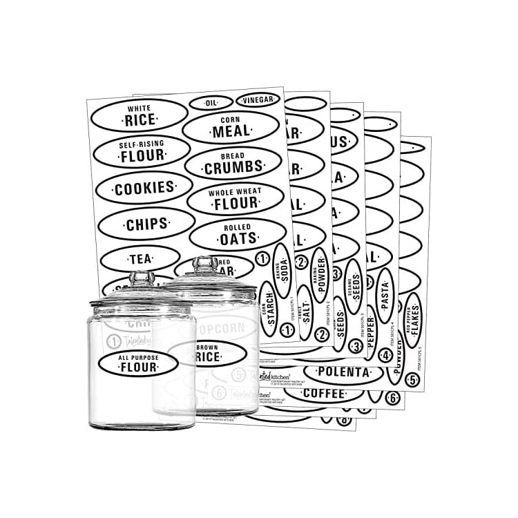 Kitchen storage stickers Pantry labels Jar Food Vinyl Decal *see description*