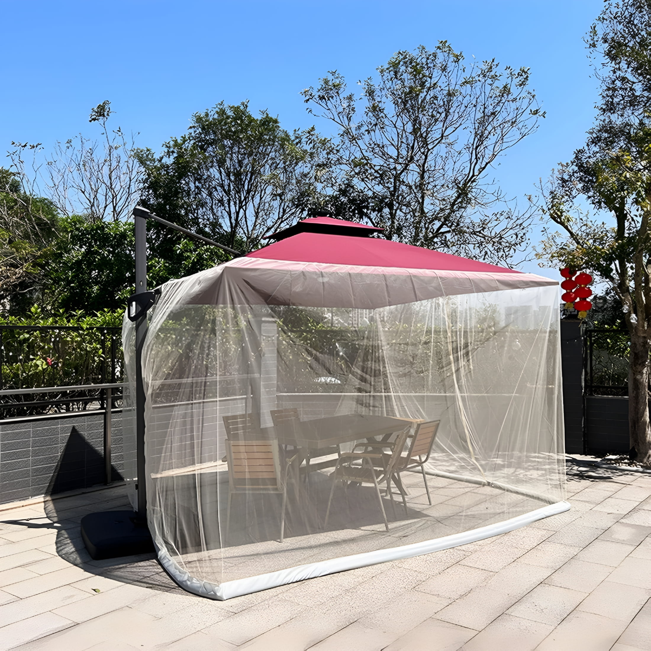 MISSMILE Mosquito Netting, 10 × 50 Ft Mosquito Mesh Screen for Patio, Insect Bird Net Barrier Garden Mesh Netting for Protect Vegetables Fruits from Birds Bugs, White