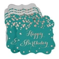 thumbnail image 3 of Inkdotpot Real Rose Gold Foil Happy Birthday Tags Favor Bracket Shape Hang Pack Of 100 Paper Tags, 3 of 7