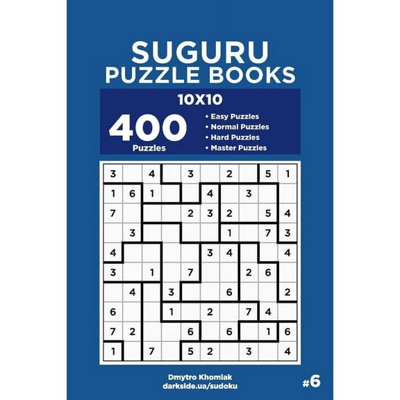Suguru Puzzle Books - 400 Easy to Master Puzzles 10x10 (Volume 6)