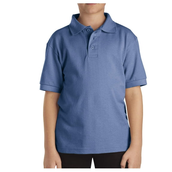 Genuine Dickies Boys School Uniform Short Sleeve Pique Polo Shirt, Sizes 4-20