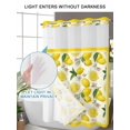 thumbnail image 4 of No Hook Cloth Fabric Shower Curtain with Snap in Liner, Yellow Summer Lemon Waterproof Shower Curtains Set with See Through Top Window, Summer Botanical Watercolor Bath Curtains Shower 48"x72", 4 of 6