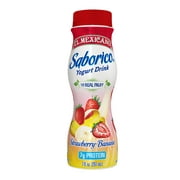 El Mexicano Saborico Strawberry Banana yogurt drink 7 fl. oz. bottle