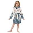 thumbnail image 6 of FORMRS Niños Bathrobe Unisex Hooded Robe Soft Plush Pajamas Sleepwear, Size 4-6T, Art Mountains, 6 of 7