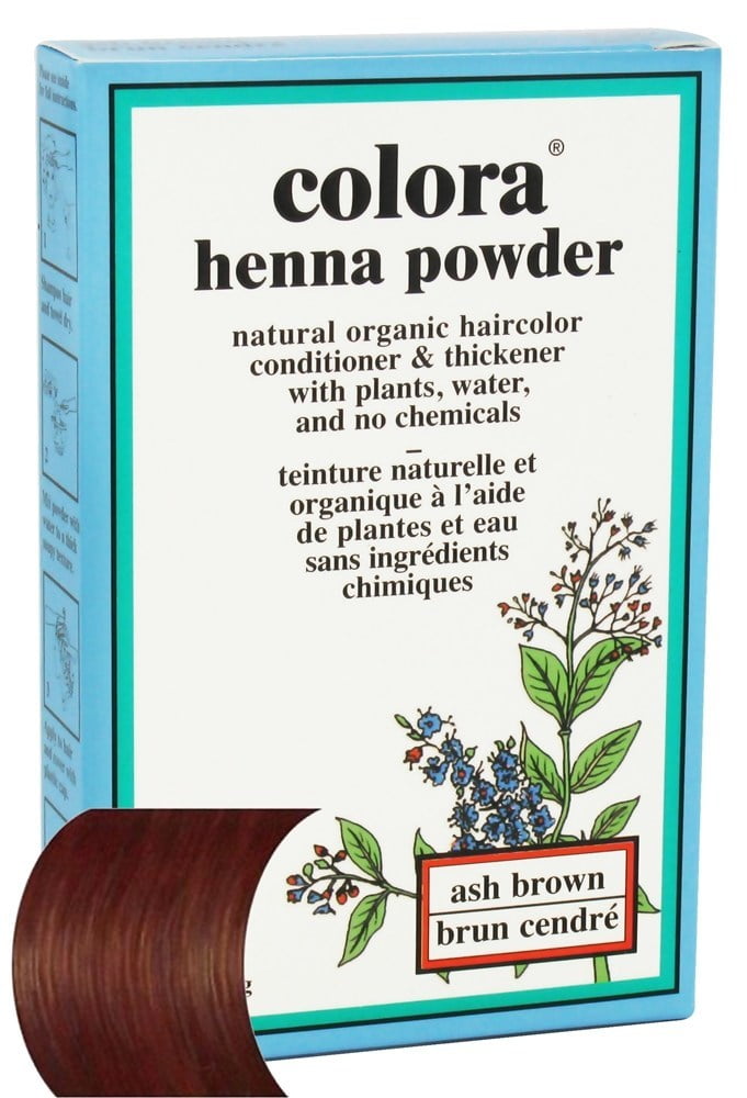 Colora Henna Powder Natural Organic Hair Color Ash Brown 2 oz.