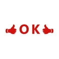 thumbnail image 1 of Printtoo Ok Self Inking Rubber Stamp Pre-Inked Office Stamp- Home Office Business Stationery, Red- 42 x 9 mm, 1 of 7