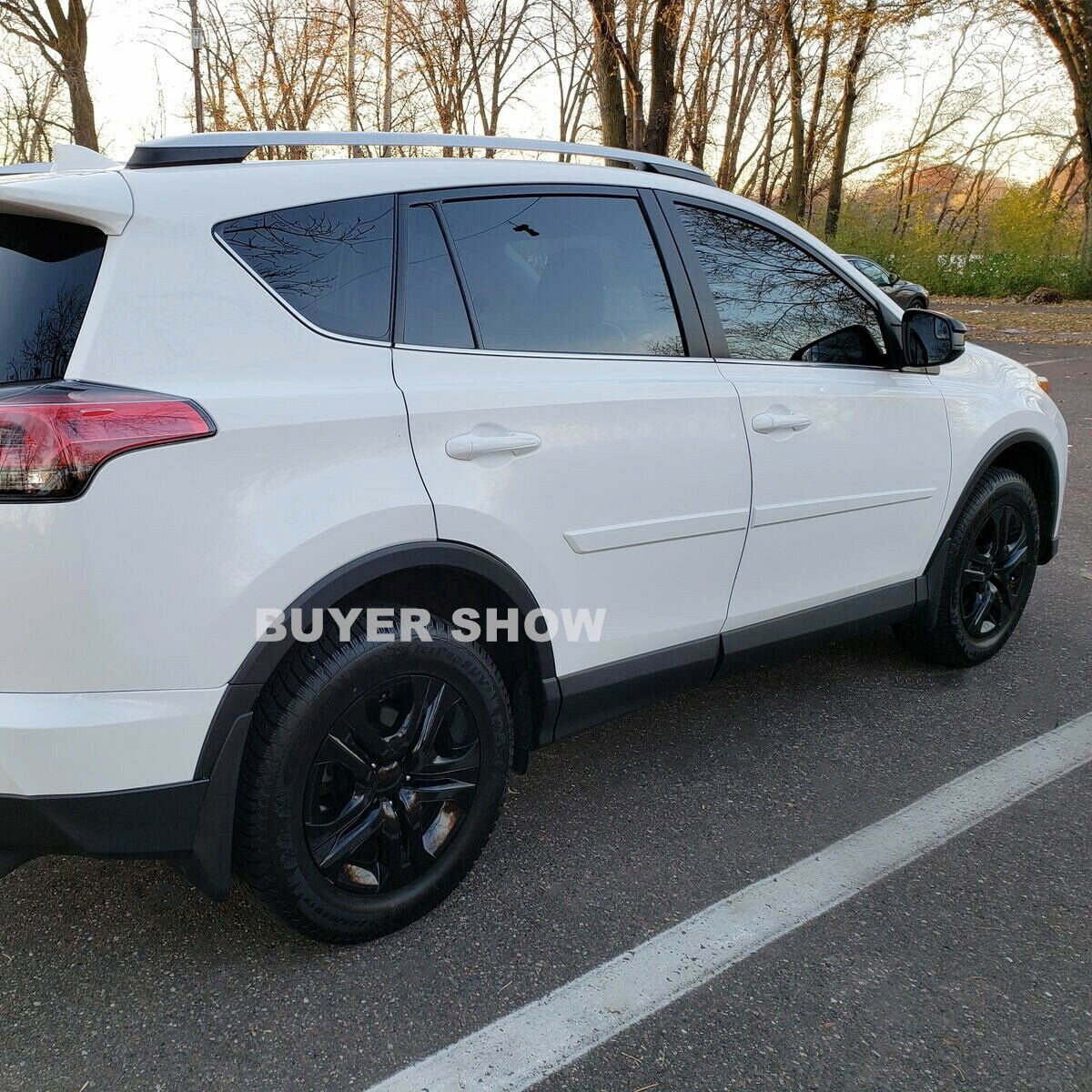 HECASA 17" Wheel Covers Hub Caps Set of 4 Full Rim Compatible with 2013 2014 2015 2016 2017 2018 Toyota Rav4 LE - Black