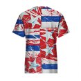 thumbnail image 5 of Dyegold Summer Tops for Women 2023, Star Stripes 4th July Cute Summer Tops for Women Casual Tops US Flag Loose Short Sleeve Tees Shirt V-Neck ​Tunic Tops, 5 of 5