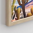 thumbnail image 5 of PixonSign Framed Canvas Print Wall Art Set - Pastel Vibrant Southwest Desert Landscape Art - Set of 3 Nature Cactus Mountain Range Wall Décor for Living Room, Bedroom - 8"x10" Panels Natural, 5 of 5