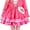 Pink, variant on Pink Princess Costume Set, Halloween Cosplay Dress Set with Crop Jacket, Layered Ruffled Skirt & Heart Bag for Halloween, Birthday Party