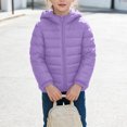 thumbnail image 5 of Kids Hooded Puffer Jackets Full Zip Lightweight Quilted Winter Coats for Boys Girls 4-14Y Solid Warm Outerwear (6T, Purple), 5 of 8