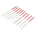 thumbnail image 1 of 10pcs Fret Nut Saddle Slot Pickguard Grinding Files Set Luthier Repair Tool for Guitar Violin, 1 of 14