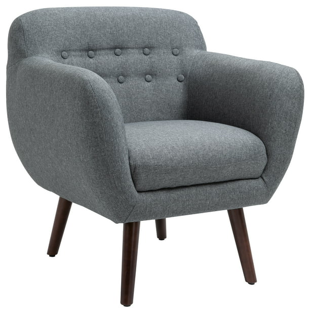 Single Sofa Chair with Soft Linen Touch Fabric