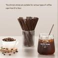 thumbnail image 5 of Tutuviw Coffee Stirrers Sticks 100 Individually Wrapped 7.09in，Coffee straw stirring rod Disposable Plastic Drink Stirrer Sticks(Brown), 5 of 8