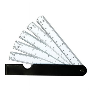 Apooke 19cm/7.5-inch Scale Ruler Engineer Scale Architect Rulers Flexible Drafting Ruler Portable Measuring Tool for Graphics