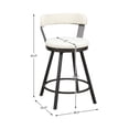 thumbnail image 6 of Lexicon Appert Metal Swivel Counter Height Chair in White (Set of 2), 6 of 8