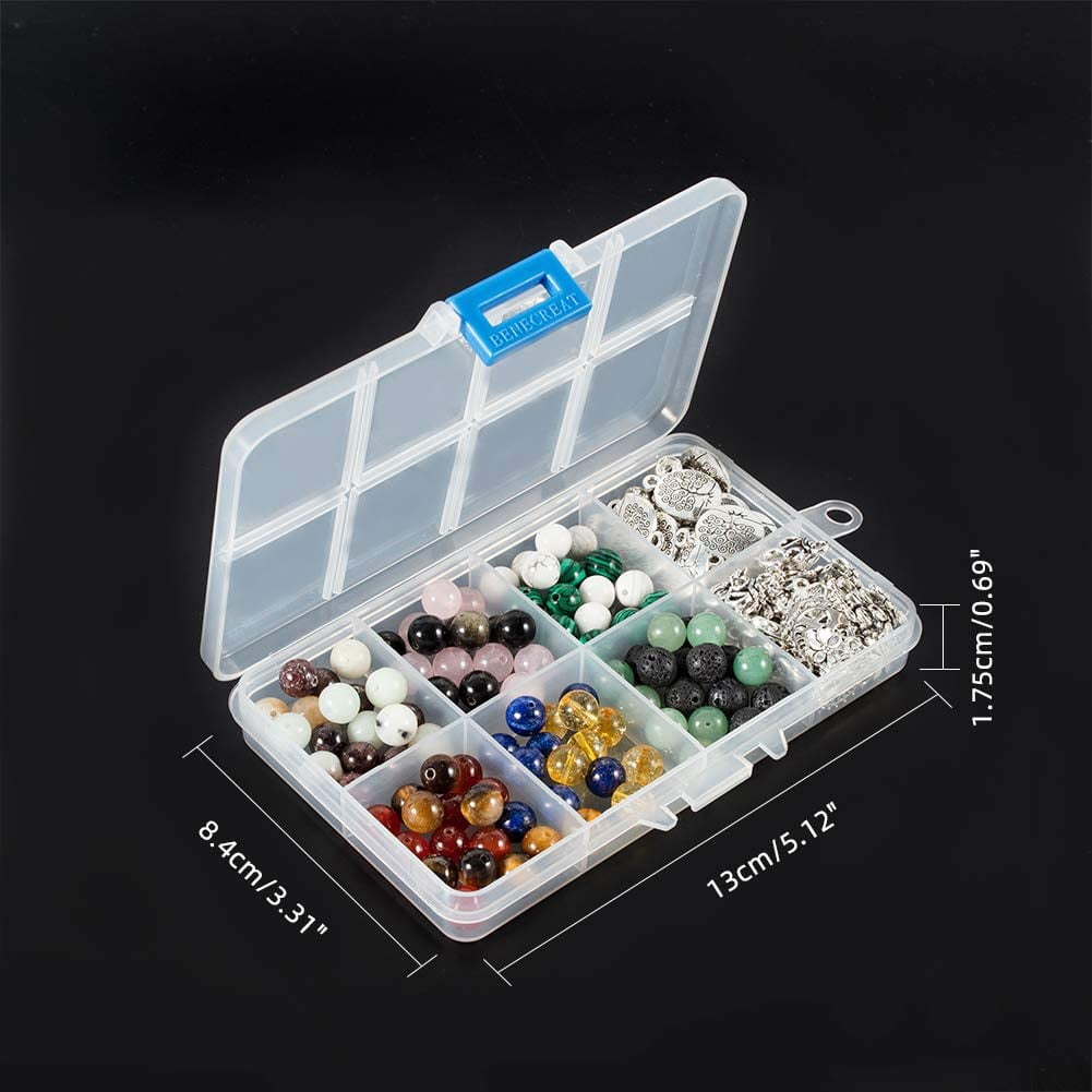 120 Pcs Natural Gemstone/Lava Beads 60 Pcs Alloy Spacer Beads 50 Pcs Tibetan Style Alloy Pendants 50 Pcs Jump Rings 2 Rolls Elastic Strings and 1 Pc Steel Scissor for Jewelry Making Mixed Color