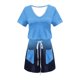 thumbnail image 5 of Mini Vestido de Verano Color Sólido Cuello en V Manga Corta Vestido de Becerro Medio, Vestido Corto de Verano, 5 of 5