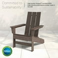 thumbnail image 3 of DuroGreen Aria Adirondack Chairs Made with All-Weather Tangent Sustainable Lumber, Set of 2, Oversized, High End Patio Furniture for Porch, Lawn, Deck, Fire Pit, No Maintenance, Coastal Gray, 3 of 5