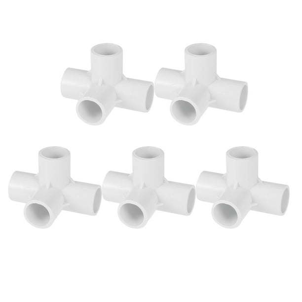 10PCS 4way Joint PVC Links Fitting Water Pipe Connector (White)